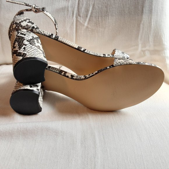 Nine West Block Heel Snakeskin Sandals | New! 7.5 - Picture 11 of 14